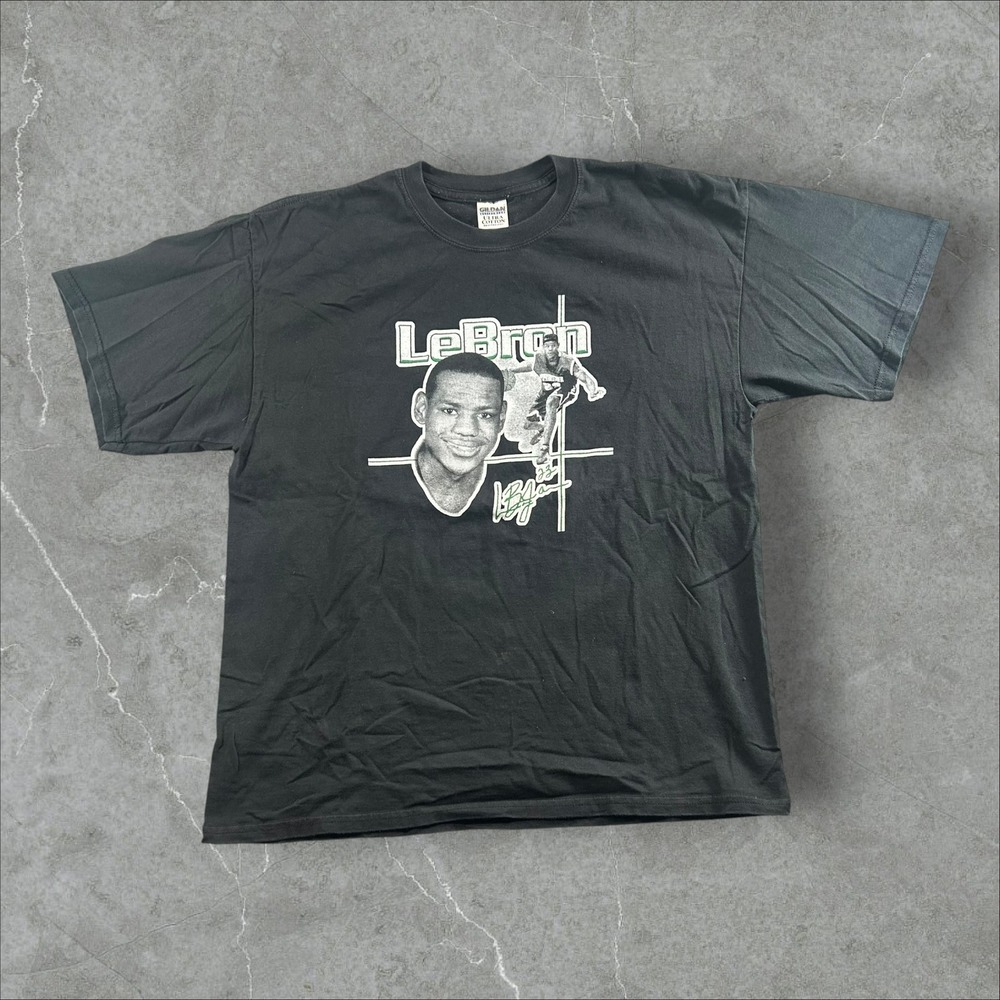 Vintage LeBron James Shirt Mens XL Black Y2K Rare Very Early 2000s Rookie Years